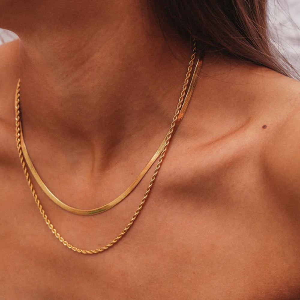 Snake Rope duo necklace